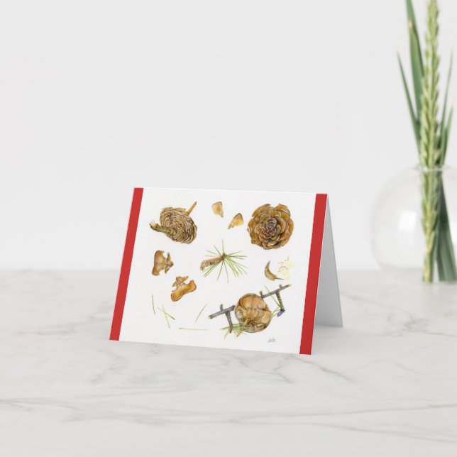 Festiva Tarjeta del día de fiesta de Deodara del Cedrus (Anverso)