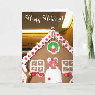 Festiva Tarjeta del día de fiesta de Gingerbrad