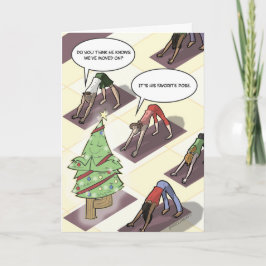 Festiva Tarjeta del día de fiesta de la actitud del árbol