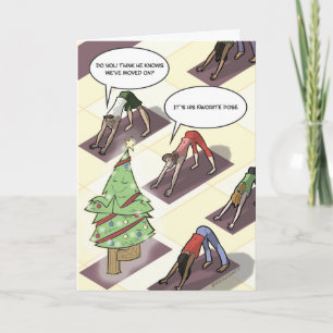 Festiva Tarjeta del día de fiesta de la actitud del árbol