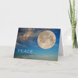 Festiva Tarjeta del día de fiesta de la luna de la paz