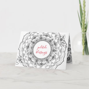 Festiva Tarjeta del día de fiesta de la mandala de Yule