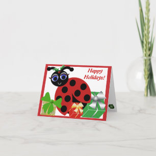 Festiva Tarjeta del día de fiesta de la mariquita de