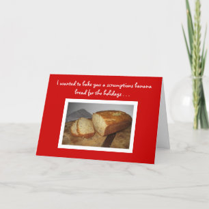 Festiva Tarjeta del día de fiesta de la receta del pan de