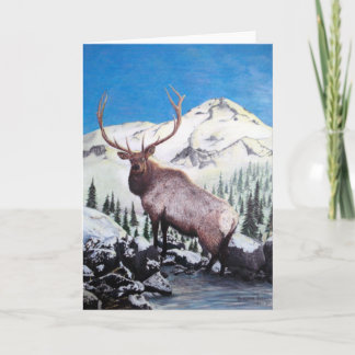 Festiva Tarjeta del día de fiesta de los alces -