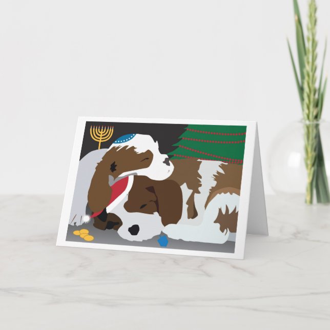 Festiva Tarjeta del día de fiesta de los perritos (Anverso)