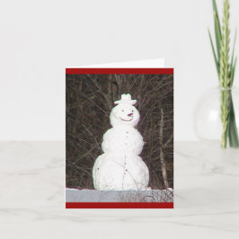Festiva Tarjeta del día de fiesta del muñeco de nieve
