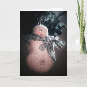 Festiva Tarjeta del día de fiesta del muñeco de nieve del