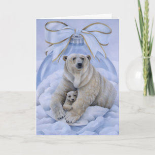Festiva Tarjeta del día de fiesta del oso polar