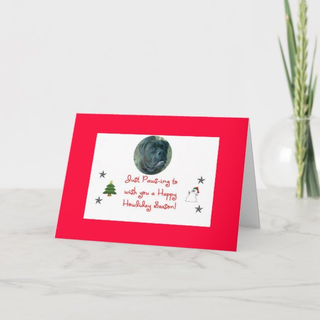 Festiva tarjeta del día de fiesta del perro (Anverso)