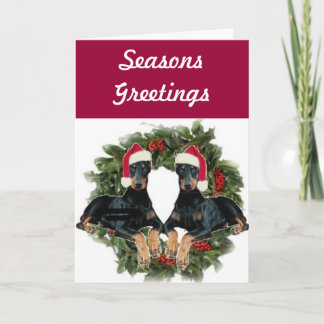 Festiva Tarjeta del día de fiesta del Pinscher del