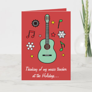 Festiva Tarjeta del día de fiesta del profesor de música