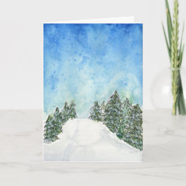 Festiva Tarjeta del día de fiesta del rastro del esquí