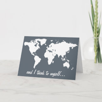 Festiva Tarjeta del día de fiesta - "es un mundo