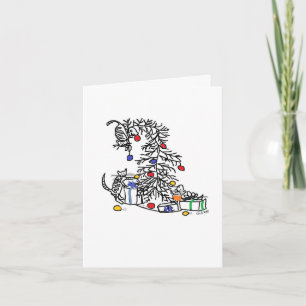 Festiva Tarjeta del día de fiesta - gatitos contra el