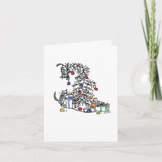 Festiva Tarjeta del día de fiesta - gatitos contra el