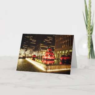 Festiva Tarjeta del día de fiesta - luces del día de