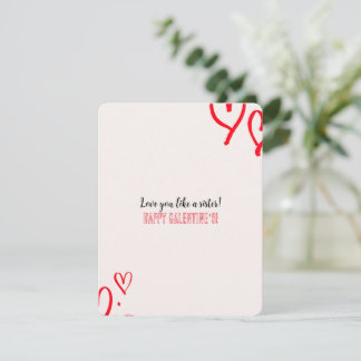 Festiva Tarjeta del Día de Galentine Mensaje Sincero Coraz