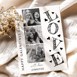 Festiva Tarjeta del Día de Galentines de Amor Moderno 3 Fo