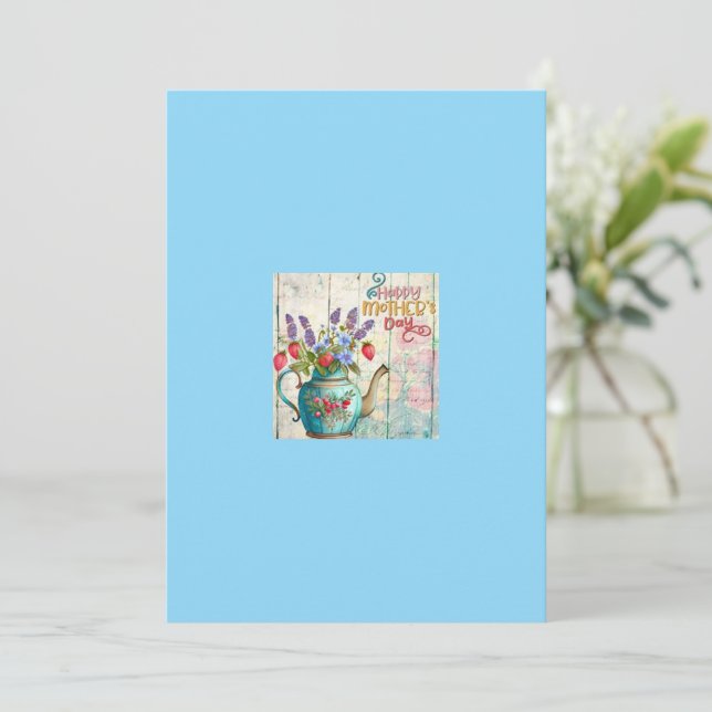 Festiva Tarjeta del Día de la Madre (Anverso de pie)