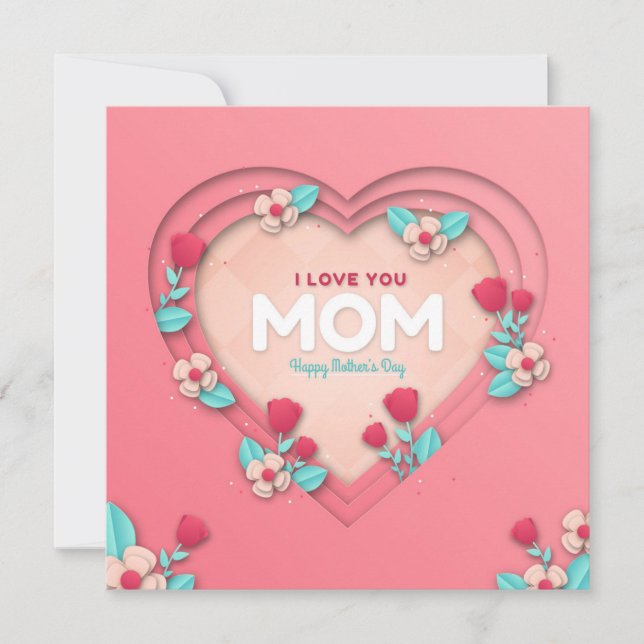 Festiva Tarjeta del día de la madre (Anverso)