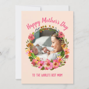 Festiva Tarjeta del Día de la Madre al mejor mamá del mund