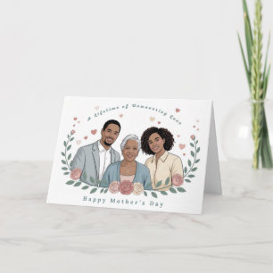 Festiva Tarjeta del Día de la Madre Amor Inquebrantable