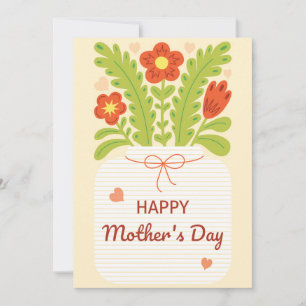 Festiva Tarjeta del Día de la Madre con Espacio para tu Me