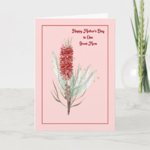 Festiva Tarjeta del Día de la Madre con Flores Australiana