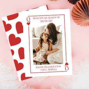 Festiva Tarjeta del Día de la Madre con foto 'Mamá, Reina