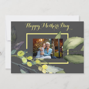 Festiva Tarjeta del Día de la Madre con foto y flores de r