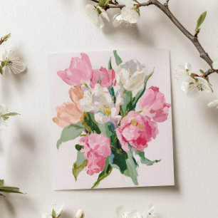 Festiva Tarjeta del Día de la Madre con tulipanes en acuar