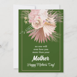 Festiva Tarjeta del Día de la Madre de Floral Rústico – Fl