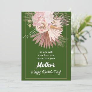 Festiva Tarjeta del Día de la Madre de Floral Rústico – Fl