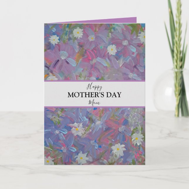 Festiva Tarjeta del Día de la Madre de Foto Floral de Para (Anverso)