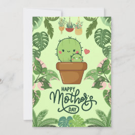 Festiva Tarjeta del día de la madre de la planta
