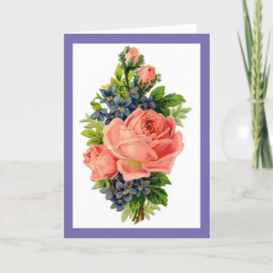 Festiva Tarjeta del día de la madre de los rosas