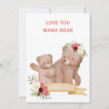 Tarjeta del día de la madre de osa mama linda | ad