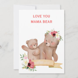 Festiva Tarjeta del día de la madre de osa mama linda | ad