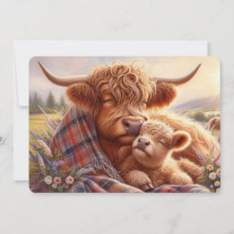 Festiva Tarjeta del Día de la Madre de Vaca de las Tierras