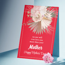 Festiva Tarjeta del Día de la Madre Floral Rústica con Pas
