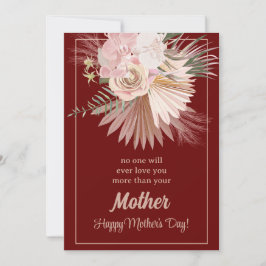 Festiva Tarjeta del Día de la Madre Floral Rústica – Flore