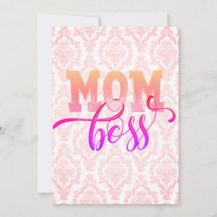Festiva Tarjeta del Día de la Madre - Jefa Mamá Rosa Elega