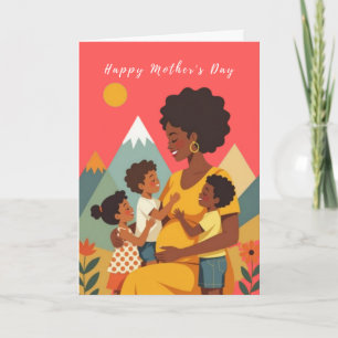 Festiva Tarjeta del Día de la Madre Nuestro Amor