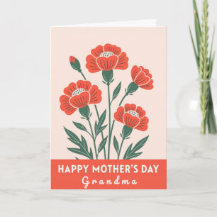 Festiva Tarjeta del Día de la Madre para la Abuela