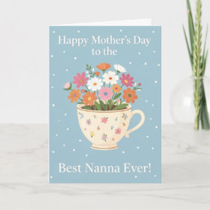 Festiva Tarjeta del Día de la Madre para Nanna