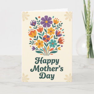 Festiva Tarjeta del Día de la Madre para una Amiga
