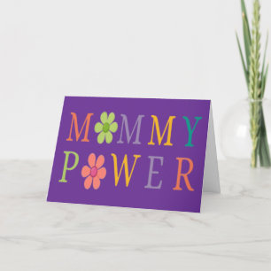 Festiva Tarjeta del Día de la Madre Poderosa Mamá