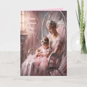 Festiva Tarjeta del Día de la Madre Primera Niña