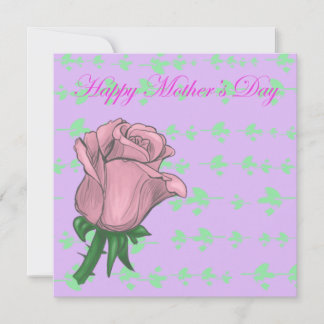 Festiva Tarjeta del Día de la Madre Rosa